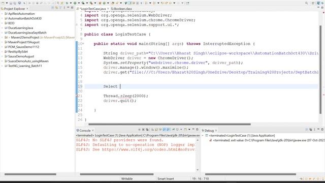 11) Handling checkbox, Radio button, Dropdown and Alert in Selenium using Java.