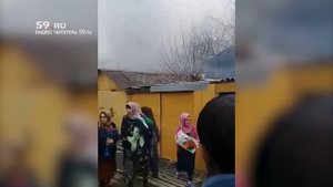 Пожар в Перми на ул.Эпроновской