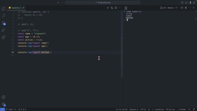 Javascript Course - typeof Operator Explained - In Tamil