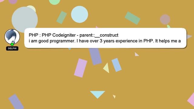 PHP : PHP Codeigniter - parent::__construct