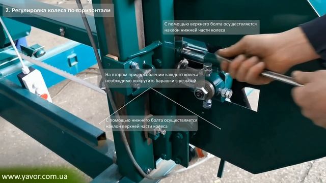 Регулировка колес ленточной пилорамы "Явір ПЛП-9"