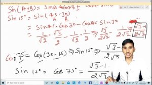 भूल कर दिखाओ।। sin 15 , sin 18, sin 36, sin 72, sin75, cos 15,cos 18,cos75 ka man kaise nikale, mat