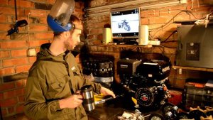 Самодельный снегоход Васюган  С широкой гусенецей 380мм