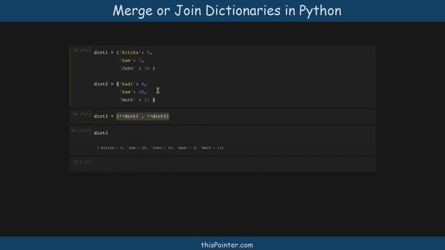 Merge or Join Dictionaries in Python | Explained with Examples | Python Dictionary Tutorial #13