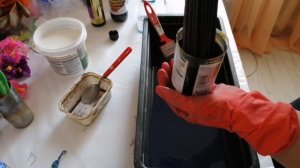 Красим трубочки морилкой с эффектом градиент