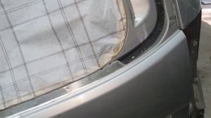 Ремонт крышки багажника. Удаление ржавчины Hyundai Grand Starex (h1) Автосервис Предел Красногорск.