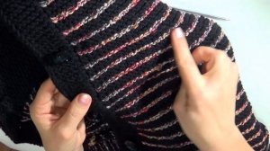 Кардиган платочной вязкой.