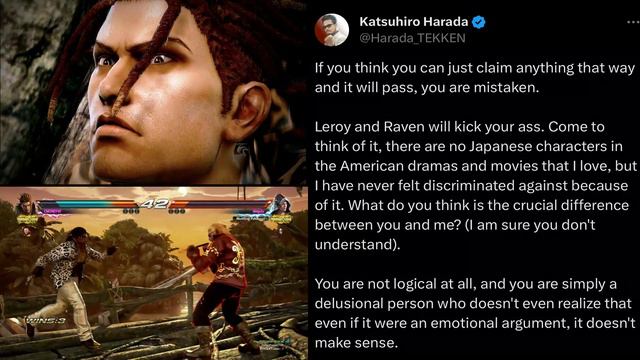 HARADA RESPONDS TO THE TEKKEN 8 BLACK CHARACTER CONTROVERSY! (Rant) смотреть онлайн