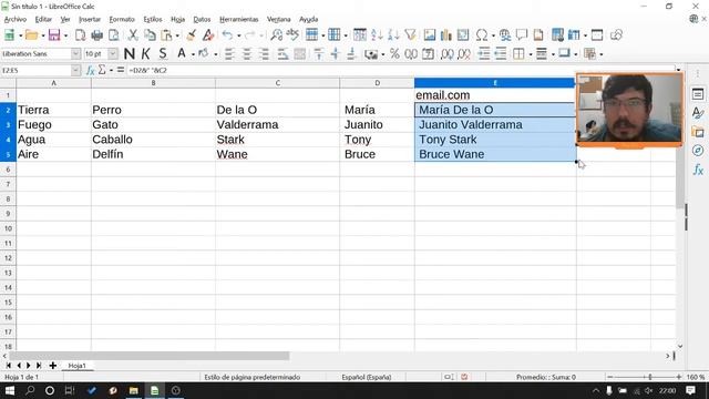 Dividir contenido de una columna y concatenar celdas en Calc de libreoffice смотреть онлайн