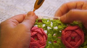 Панамка "Розы в квадрате" Crochet for kids summer hat (  бэби# 27)