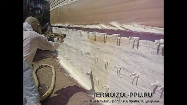 Теплоизоляция ппу цоколя каркасного дома.Termoizol-ppu.Альянс Проф