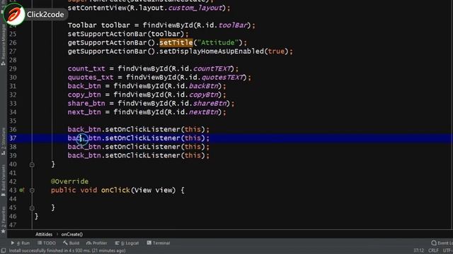 How to connect Button and Text View with Java Activity | Quotes App Tutorial | Shayari App Tutorial смотреть онлайн
