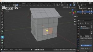 Как из кубика сделать быстро домик в Blender 3d
