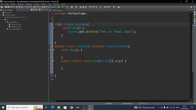 final classes in Java смотреть онлайн