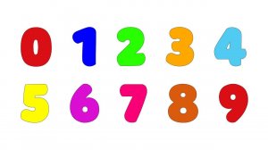 Studying of the numerals from 0 to 9. Educational video for children