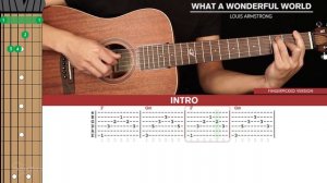 What A Wonderful World Guitar Cover Louis Armstrong 🎸|Tabs + Chords|