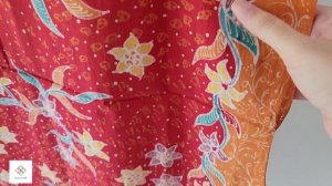 Indonesia handmade hand-drawn batik tulis primissima cotton fabric red bird floral leaves Lasem