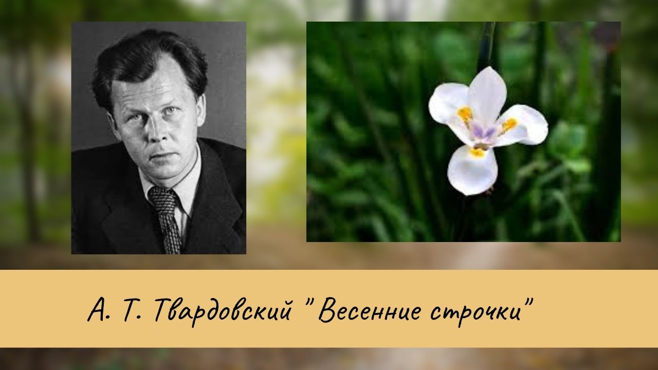 Анализ стиха весенние строчки твардовский по плану