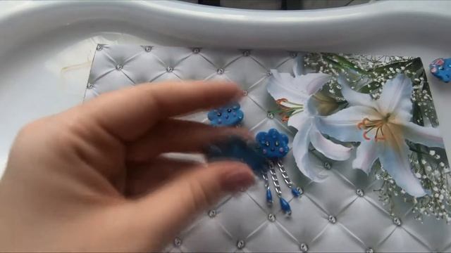 Брошки из полимерной глины с капельками +UV смолой
