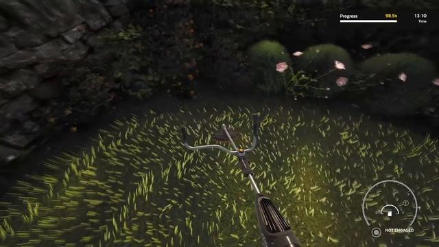 Lawn Mowing Ancient Ruins is Super Satisfying - Lawn Mowing Simulator смотреть онлайн