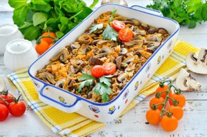 КАК ПРИГОТОВИТЬ ГРЕЧКУ С ГРИБАМИ В ДУХОВКЕ