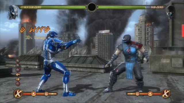 Mortal Kombat - Cyber Sub-Zero (комбо уроки) смотреть онлайн