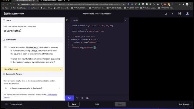 Intermediate JavaScript Practice - Crushing Codecademy PRO WEB DEVELOPMENT career path Challenge