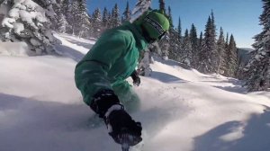 Шерегеш 2017: спуск на сноуборде с горы через лес Сектора Е (долина Мундыбаш)