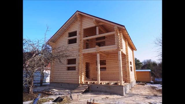 Недорогой топовый народный дом из оцилиндрованного бревна