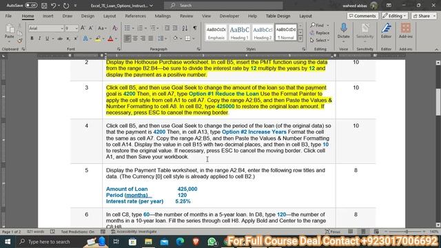 Excel_7E_Loan_Options | Excel 7E Loan Options | Solutions of MyItlab