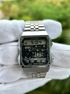 Citizen DQ 5110 Цифровой цветной ЖК-дисплей Винтажный  коллекционный Японский будильник Chrono