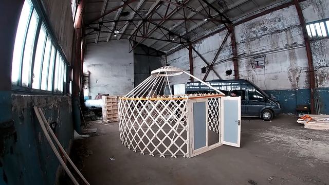 Юрта диаметром 4,28м. Распаковка и установка юрты в Кемеровской области. Купить юрту! смотреть онлайн