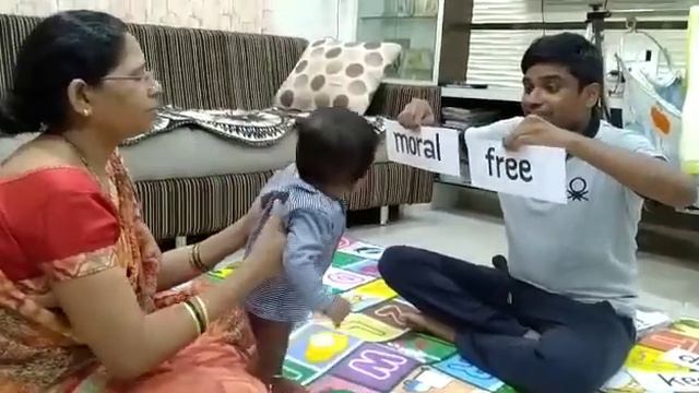 Brain Development  Video 1:  7 Months baby identifying English words from flashcards ...