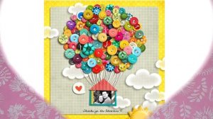Поделки из пуговиц для детей/Buttons craft for kids! Стихотворение для детейッ✌ Открытка из пуговиц✿