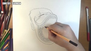 How to draw Pennywise Deadlights, IT, Как нарисовать Пеннивайза, ОНО