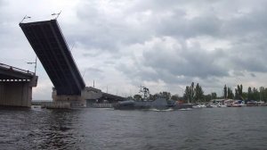 Развод Ингульского моста в г.  Николаев