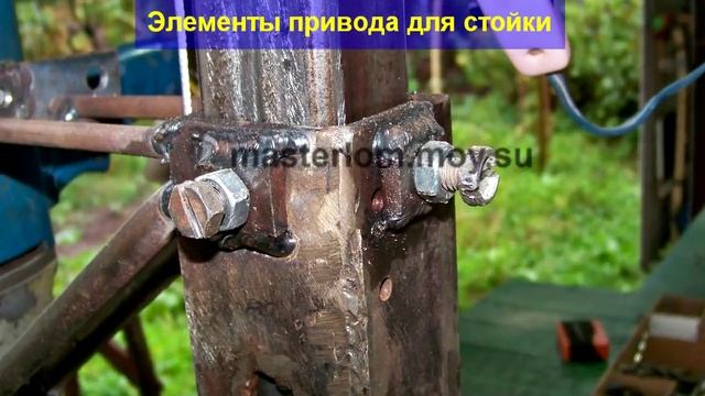 Привод стойки сверлильного станка из дрели. Homemade drill lift смотреть онлайн