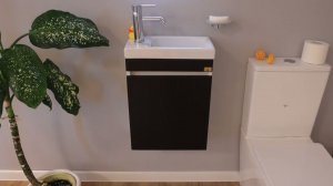 Подвесная тумба Compact под умывальник Como 40, Alcora, цвет венге- белый