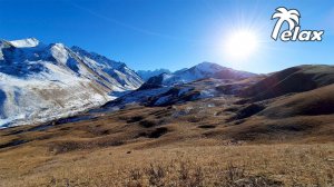 Sunset in the Mountains in Late Autumn and Sounds of the Wind