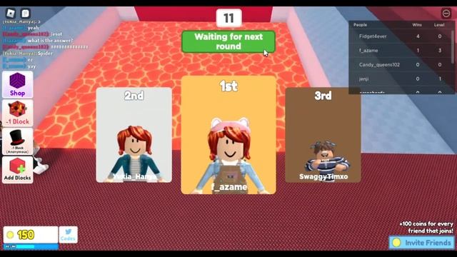 WHOEVER GIVE THE POPULAR ANSWER WIN#roblox#gameplay#popularanswer#robloxgameplay
