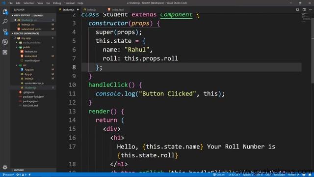 13 Event Handling in React JS Hindi mp4