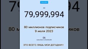 А4 Набрал 100 миллионов подписчиков? ПРЕДСКАЗАНИЕ