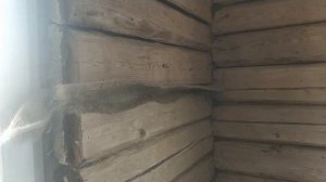Ремонт старого сруба. Конопатка