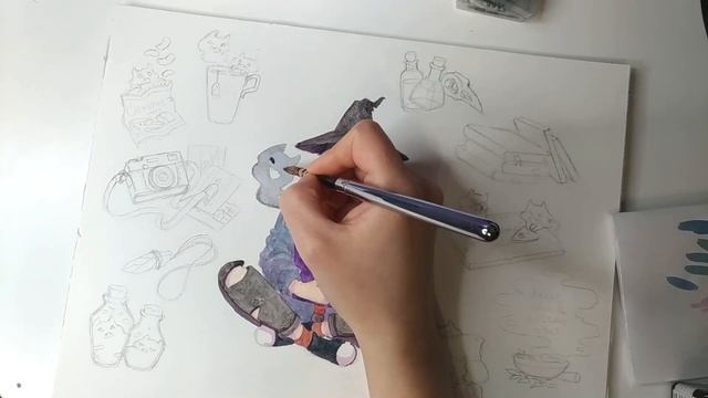 Draw with me | Witch boy stickers смотреть онлайн