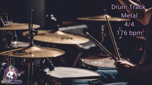 Metal Drum Track 4/4 - 176 bpm