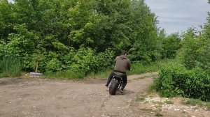 Постройка самодельного мотоцикла с двигателем от мотоблока,ч5 первый выезд