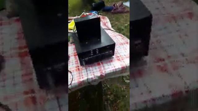 Приём трансивера "Клопик" в полевых услових, диапазон 20м.