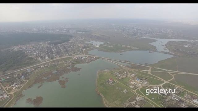 Земельные участки, дома, дачи, с. Лиманное, Сосновый бор, пригород Евпатории, Крым, с высоты полета