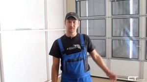 Установка автоматических секционных панорамных  ворот с калиткой