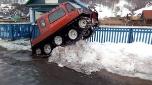 Самодельный гусеничный вездеход снегоход